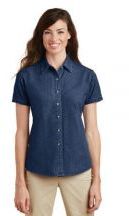 Port & Company Ladies Short Sleeve 6.5-ounce 100% Cotton Value Denim Shirt